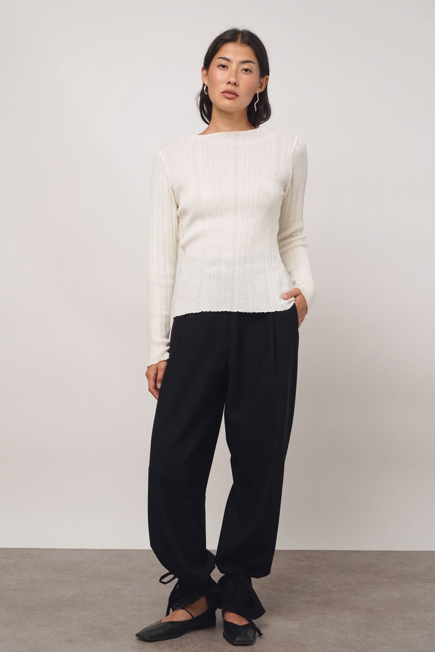 PRE ORDER | Pullover fine pleats | natural