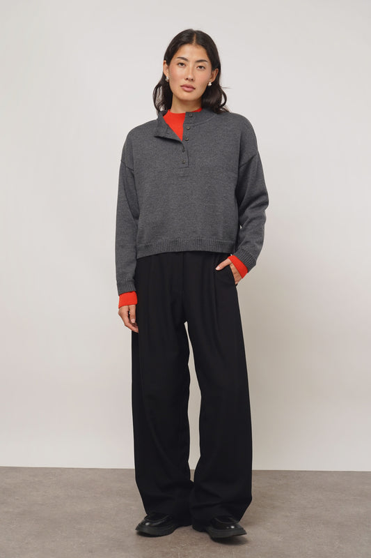 Pullover button | anthra