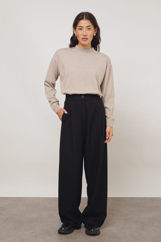 Pants pleats | black
