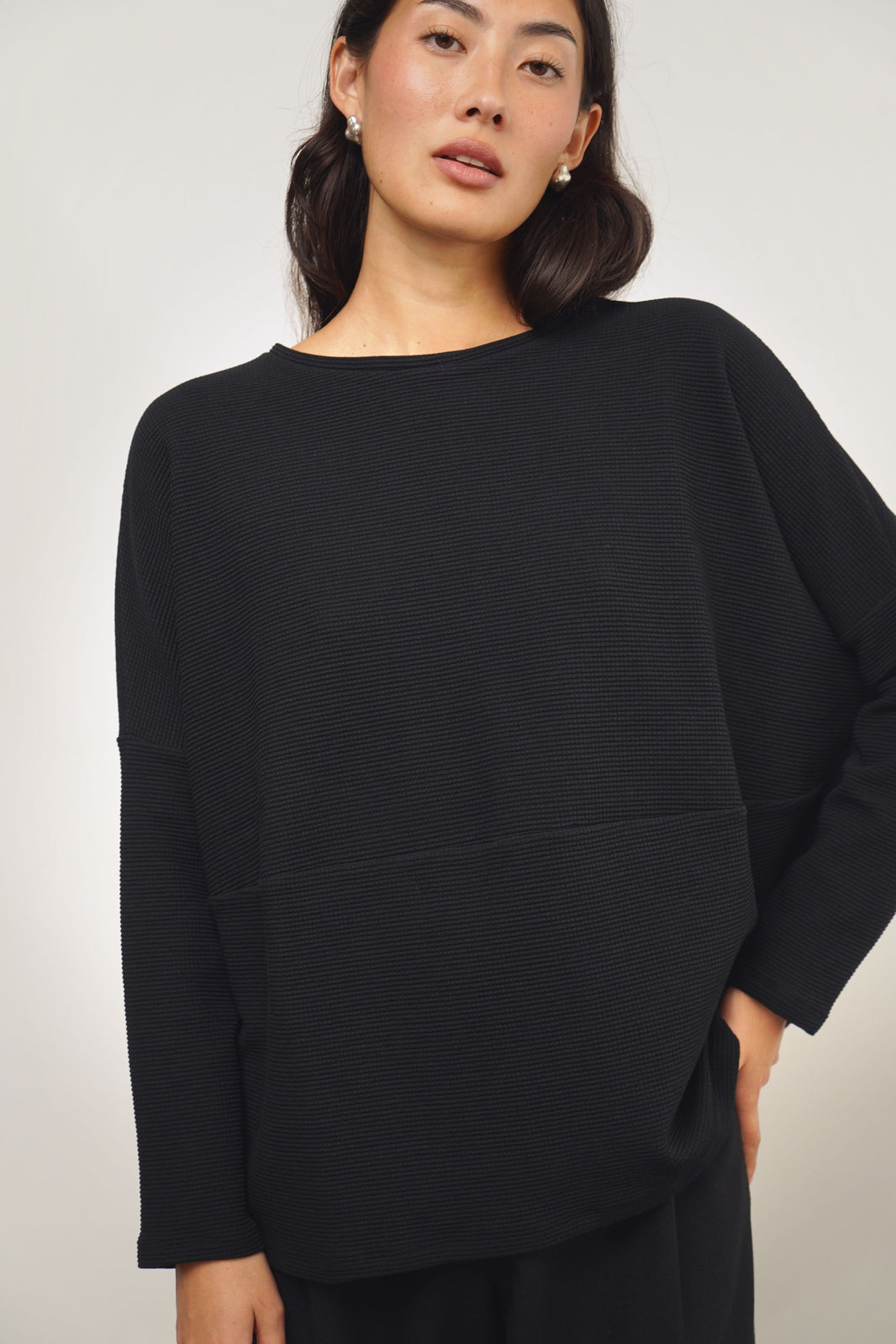 shirt waffle | black