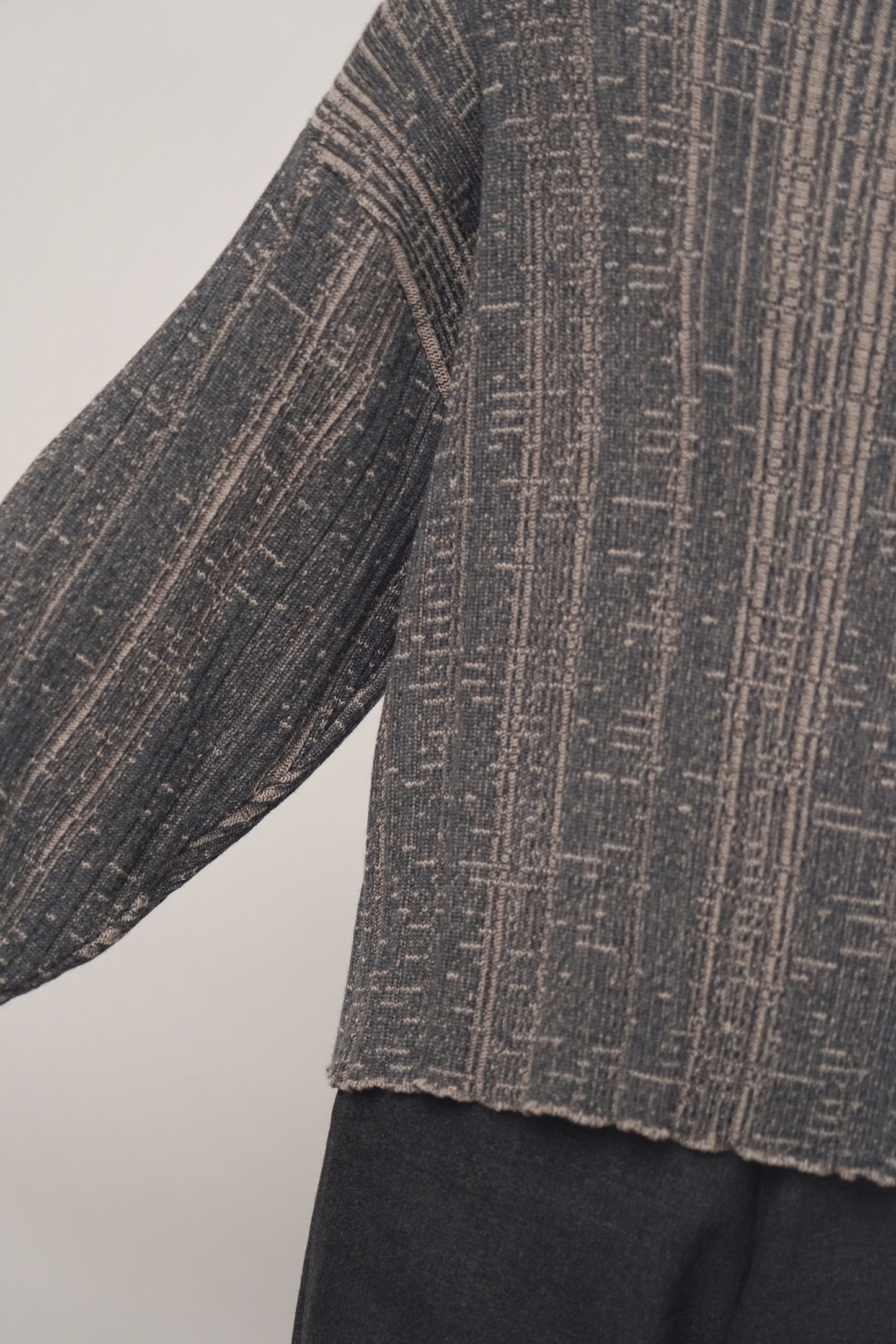 Pullover pleats | anthra-beige