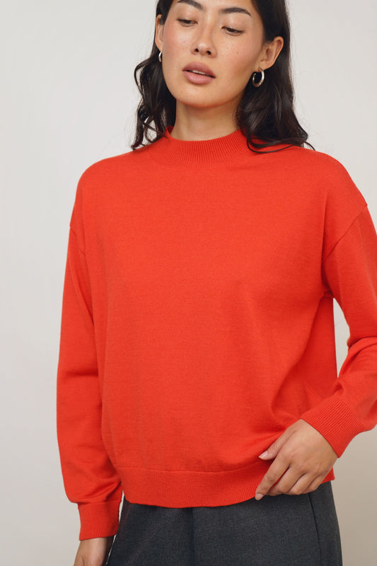 Pullover fine | red
