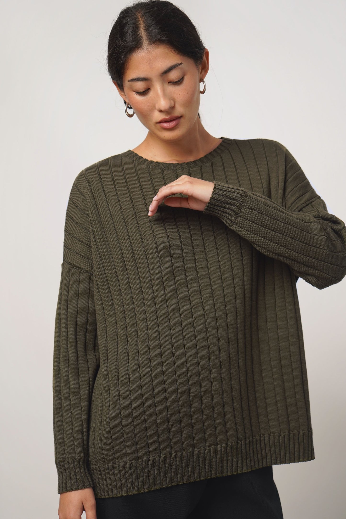 Pullover rib | forest