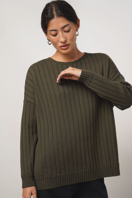 Pullover rib | forest