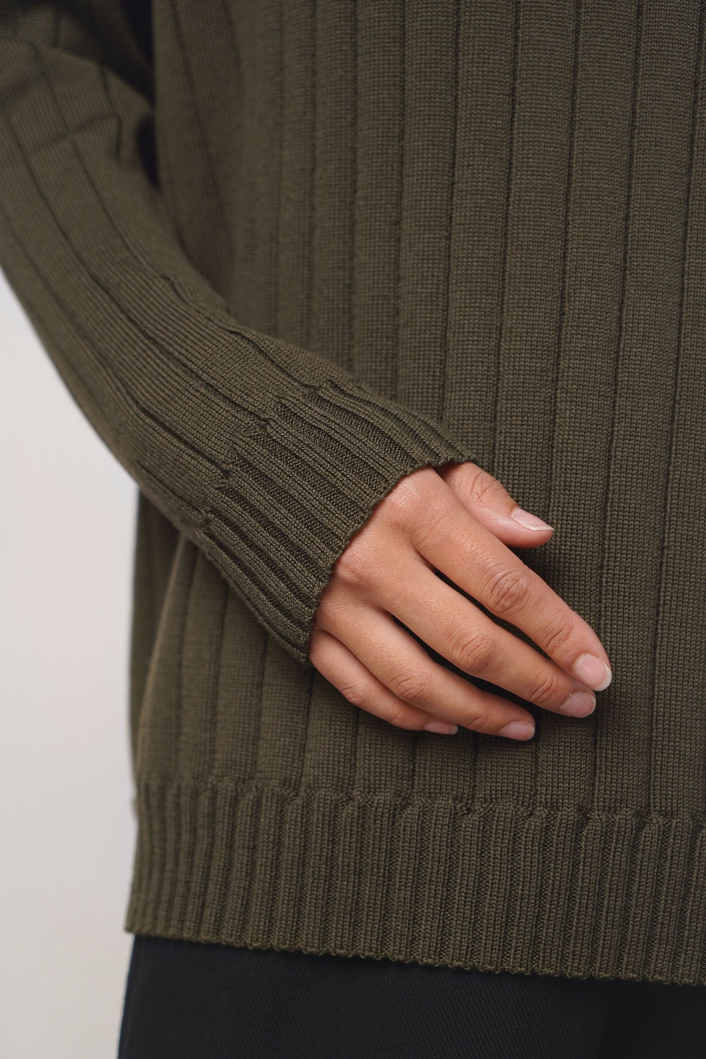 Pullover rib | forest
