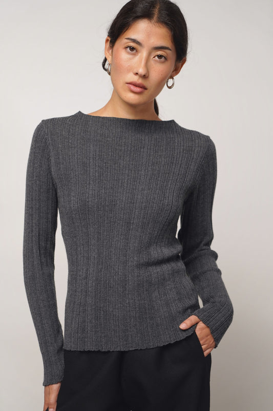 PRE ORDER | Pullover fine pleats | anthra