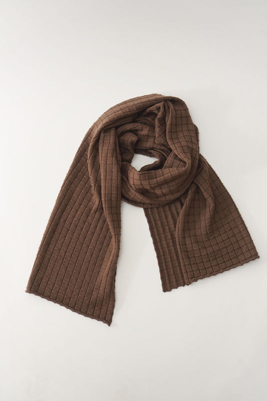 PRE ORDER | Shawl check | chocolate