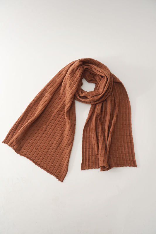 PRE ORDER | Shawl check | terracotta