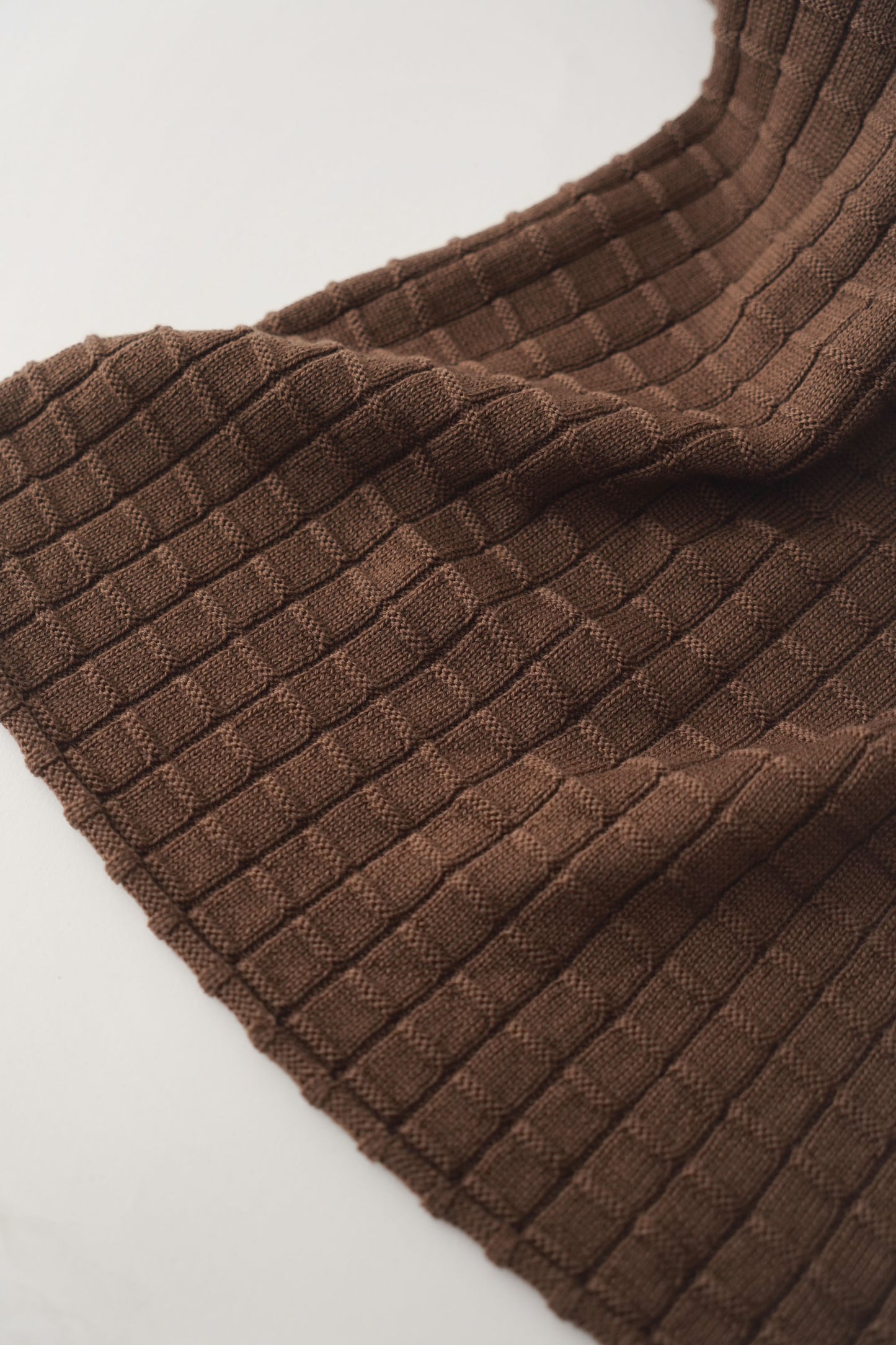 PRE ORDER | Shawl check | chocolate
