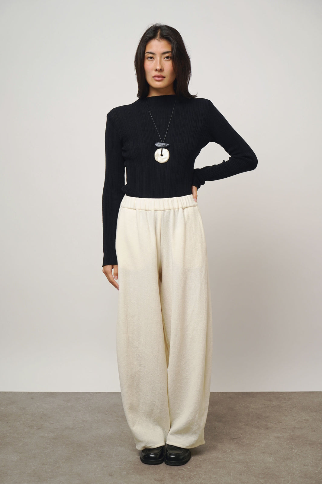 Pants wide | cream