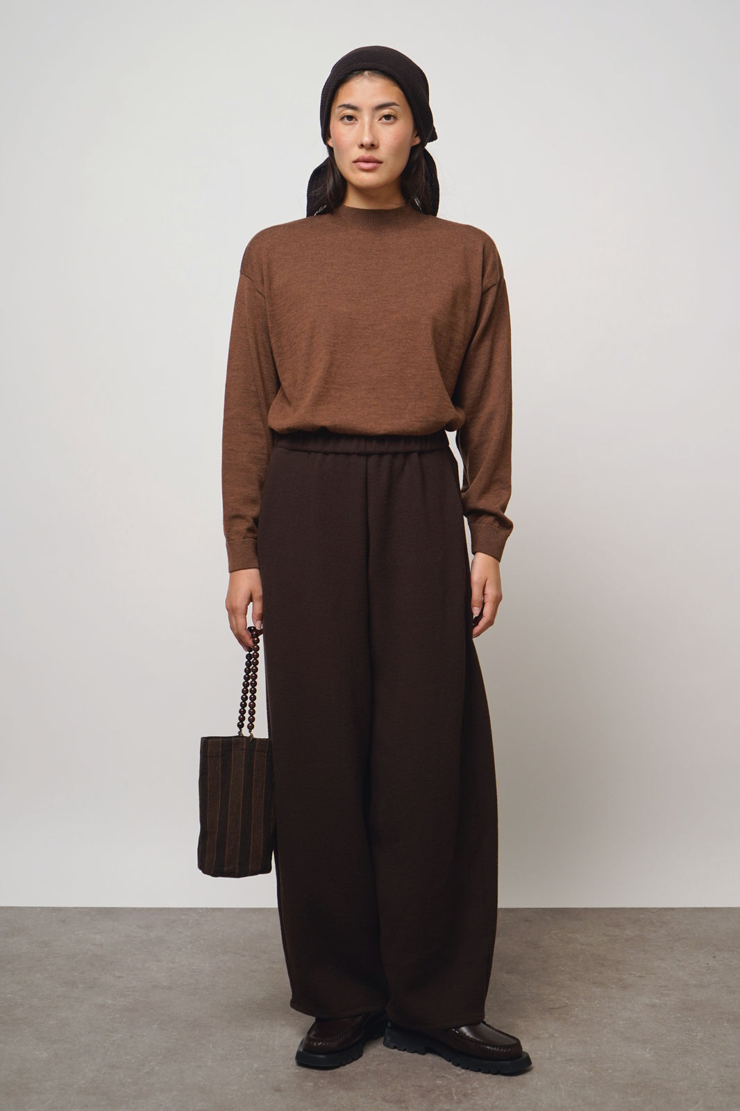 Pants wide | brown