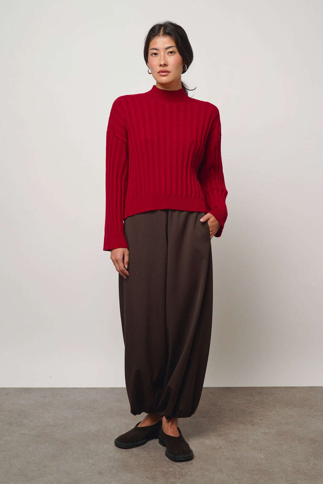 Pullover rib | red