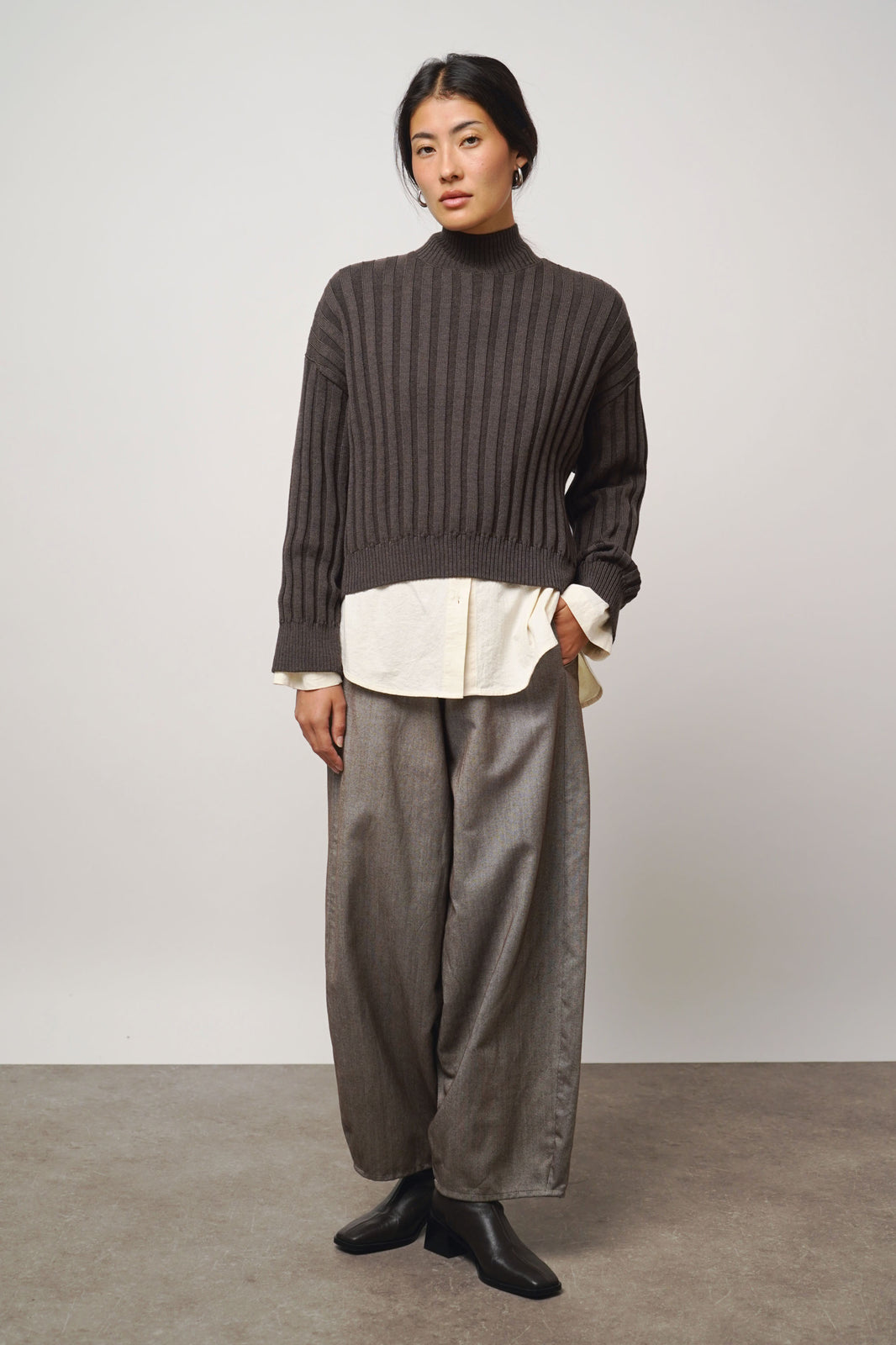 Pullover rib | mocha