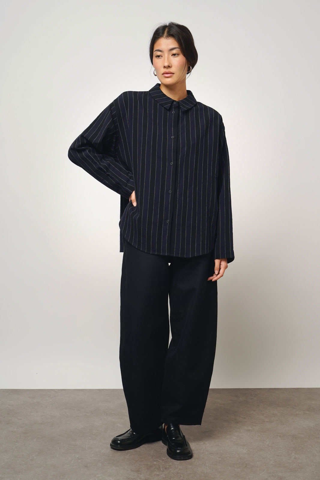 Blouse stripe | black