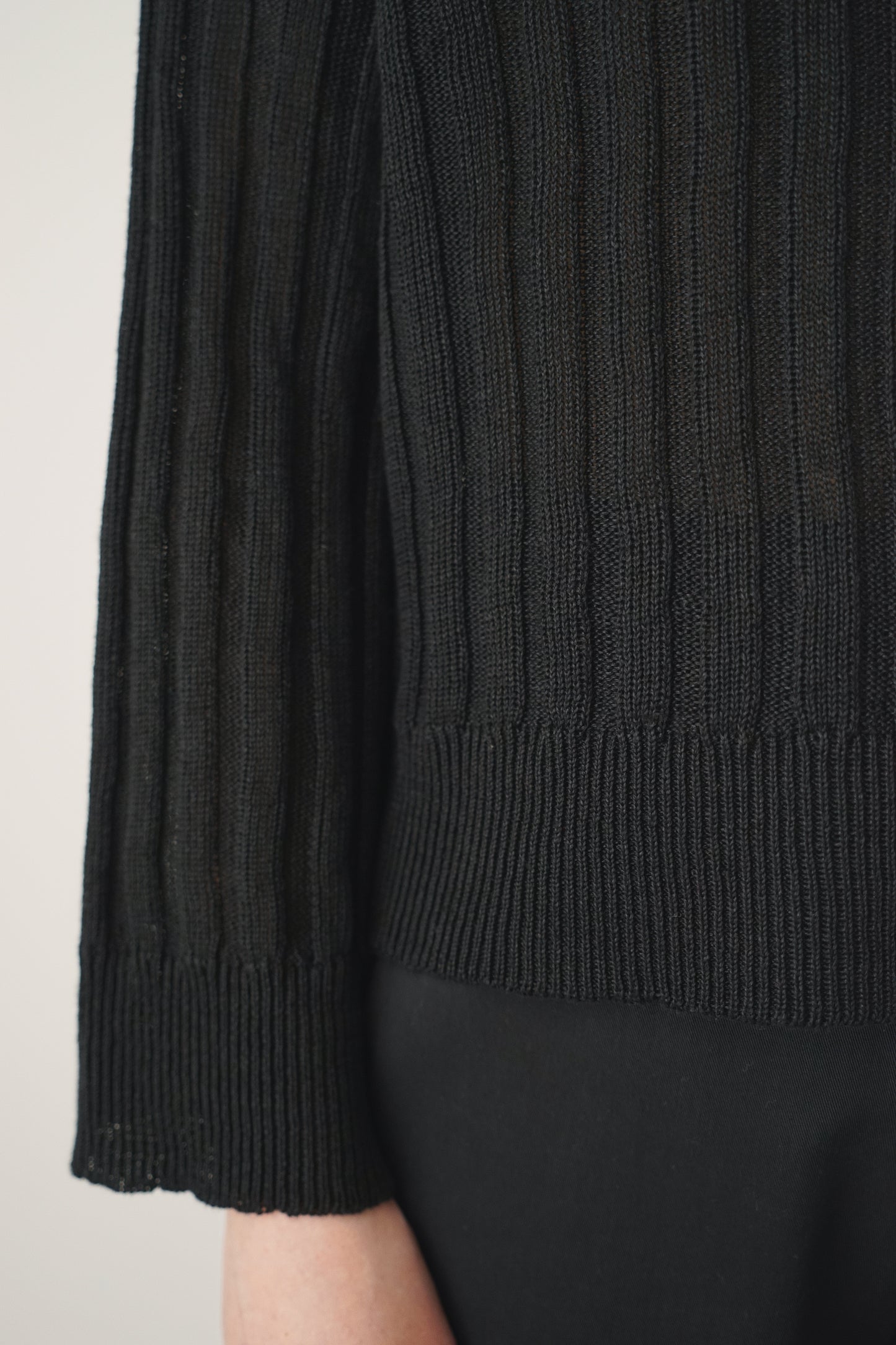 Pullover linen | black