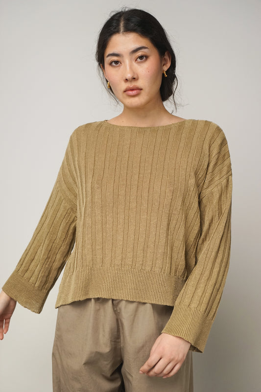 Pullover linen | camel
