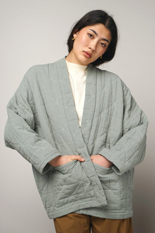 Kimono jacket quilt | ocean