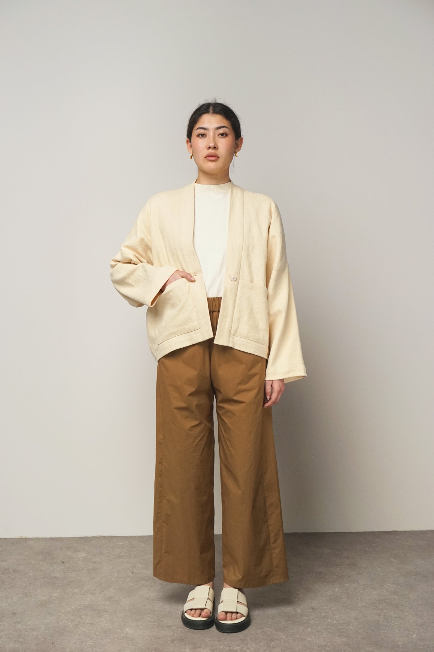 Kimono jacket short | cream