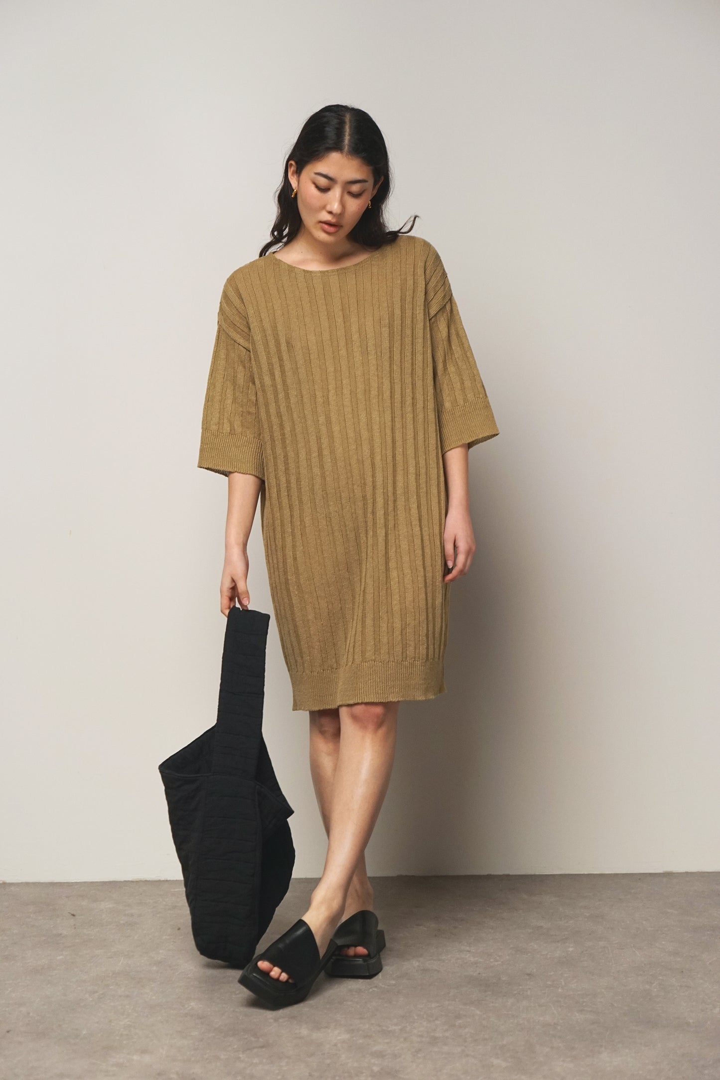 Dress linen | camel