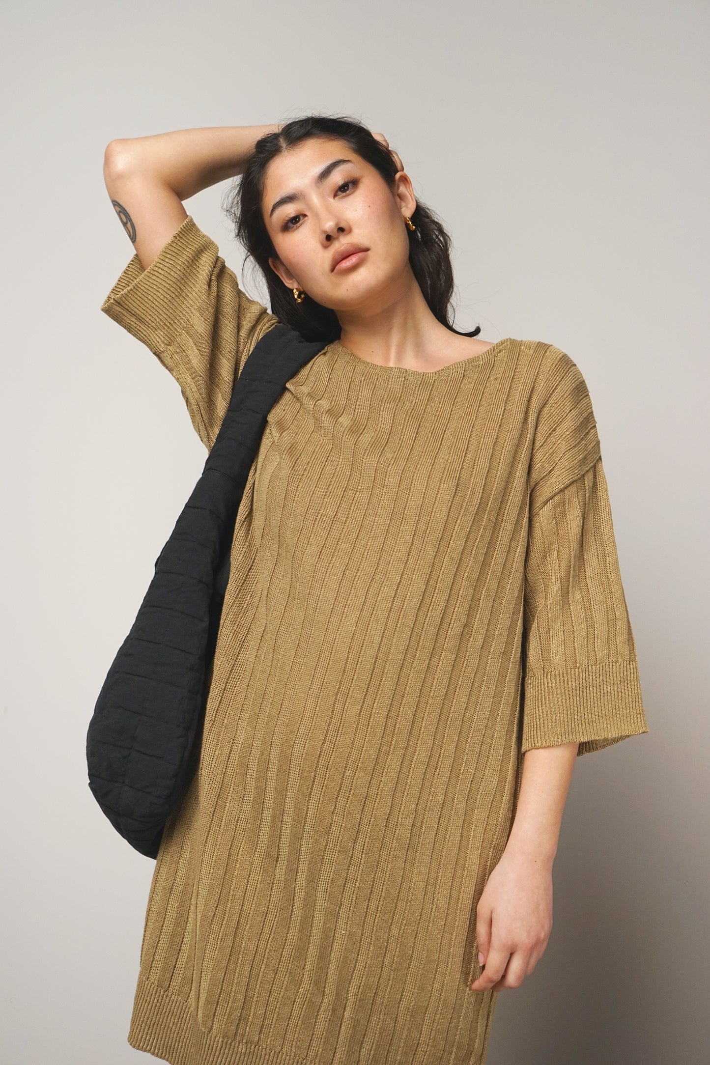 Dress linen | camel