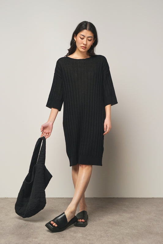 Dress linen | black