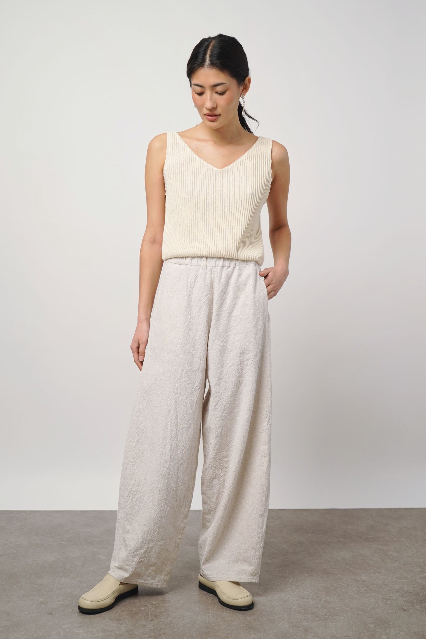 Pants wide | greige