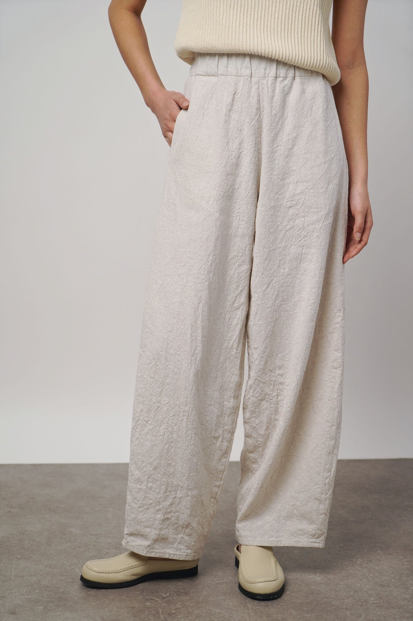 Pants wide | greige