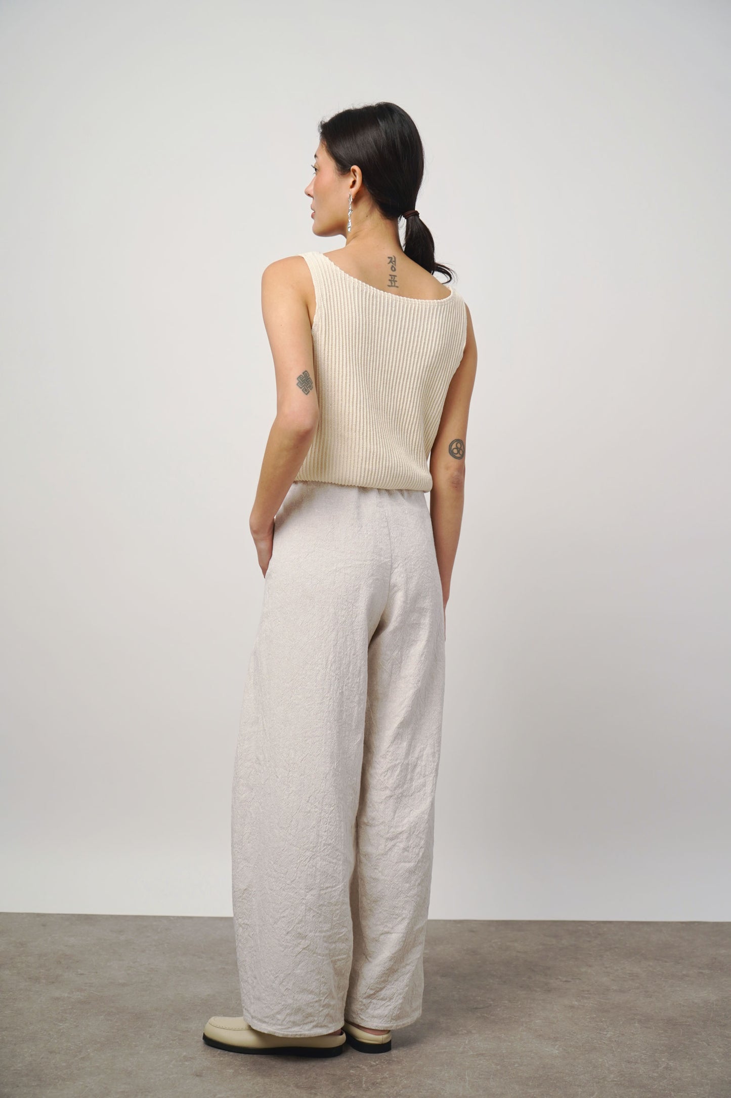 Pants wide | greige