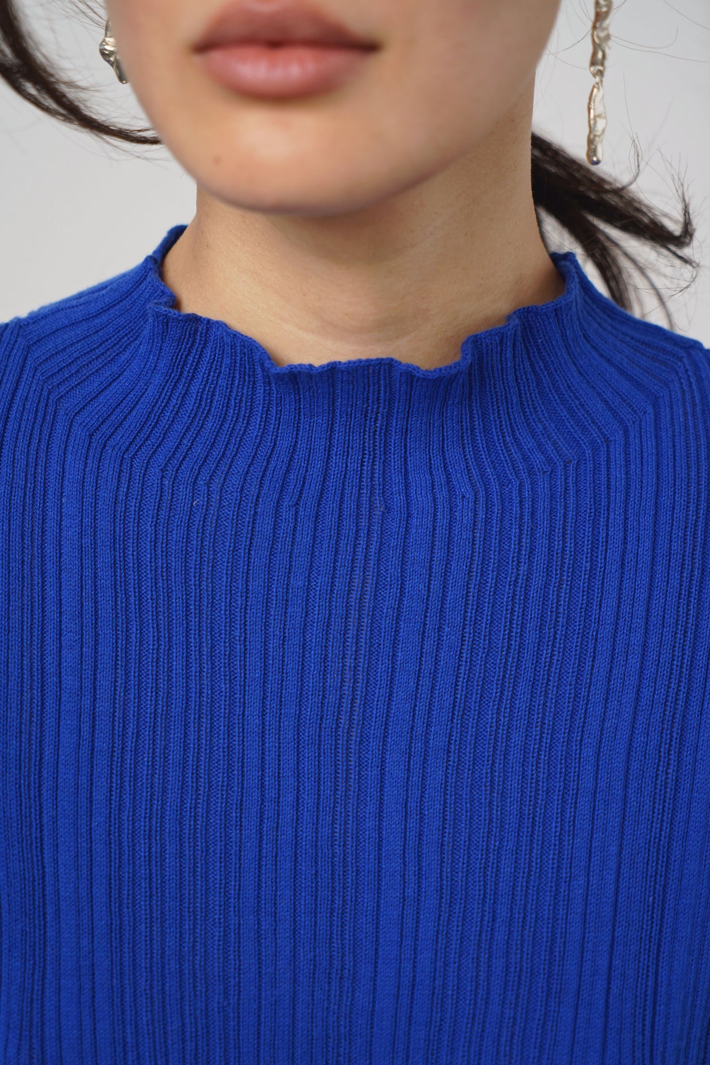 Shirt pleats | cobalt blue