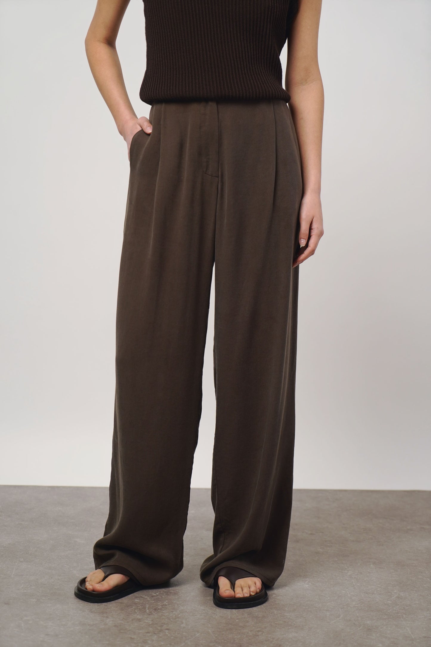 Pants pleats | mocha