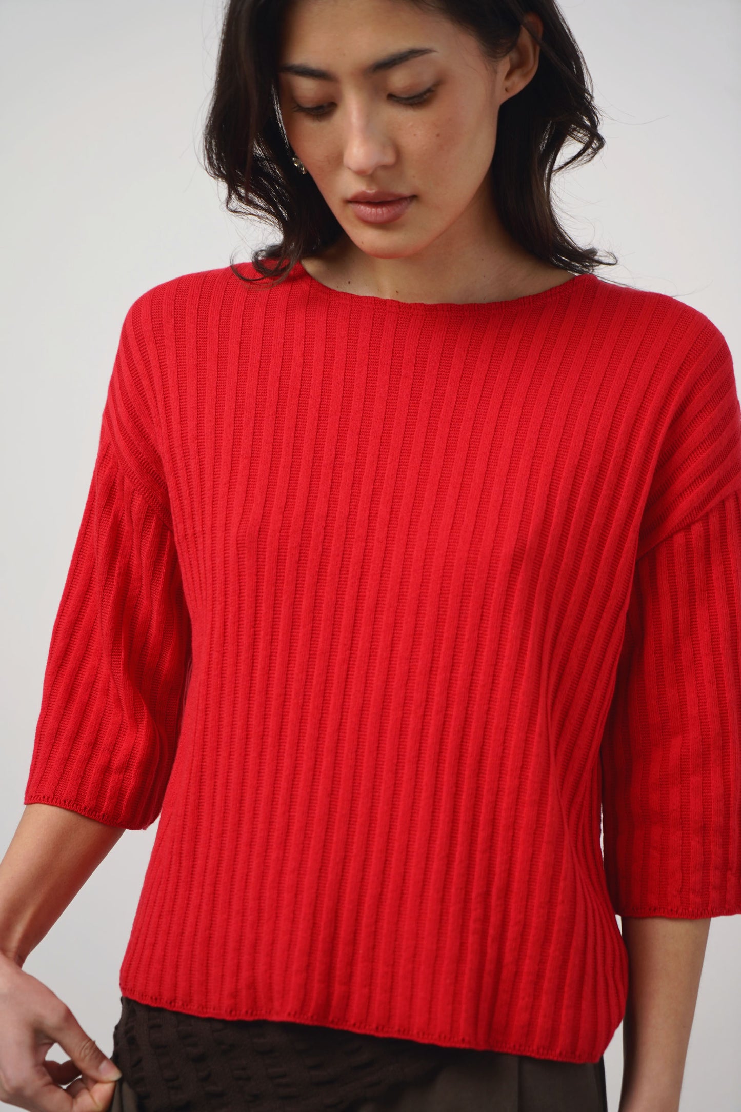 Pullover fine | red