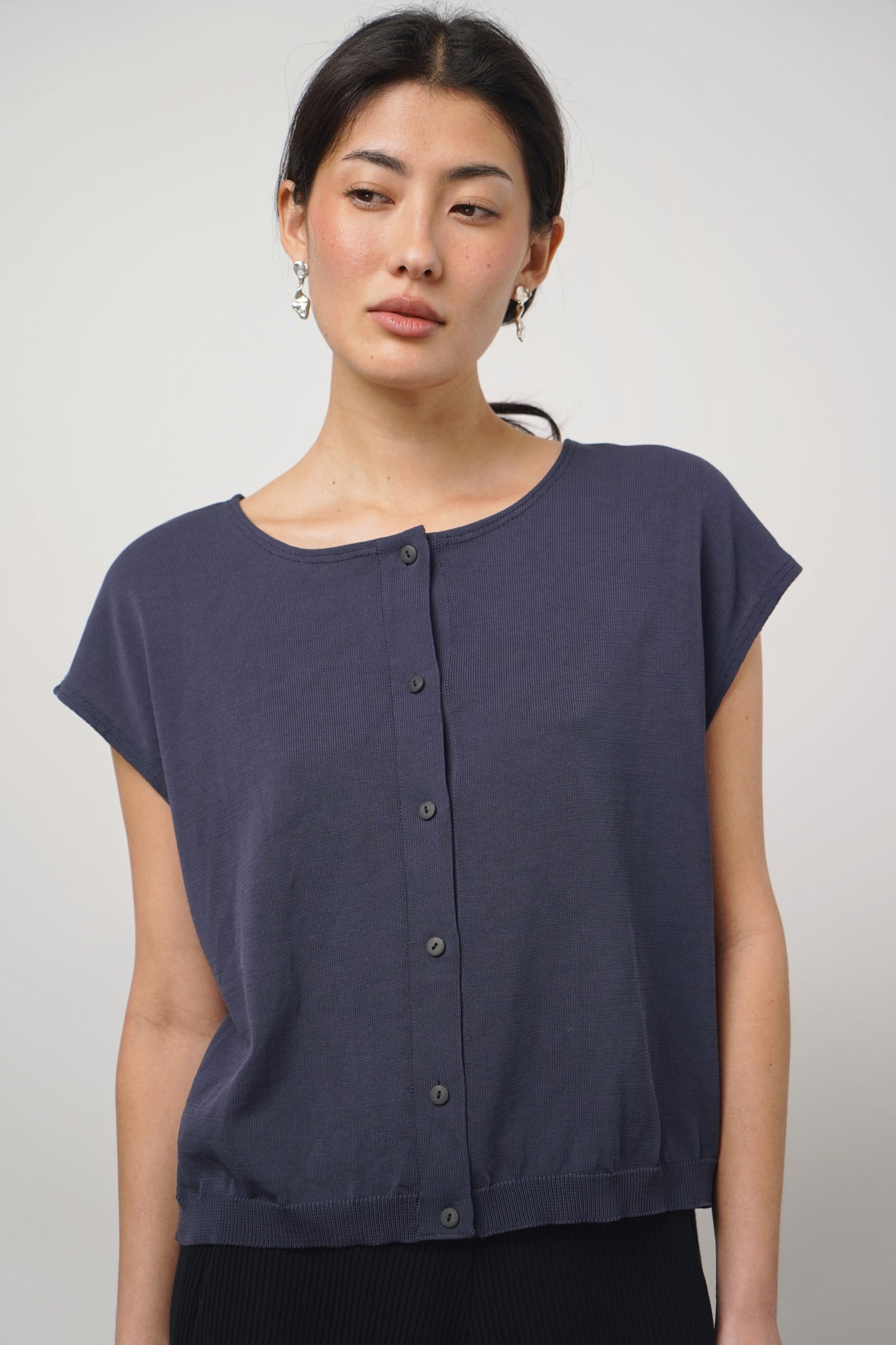 Shirt button | smokey blue