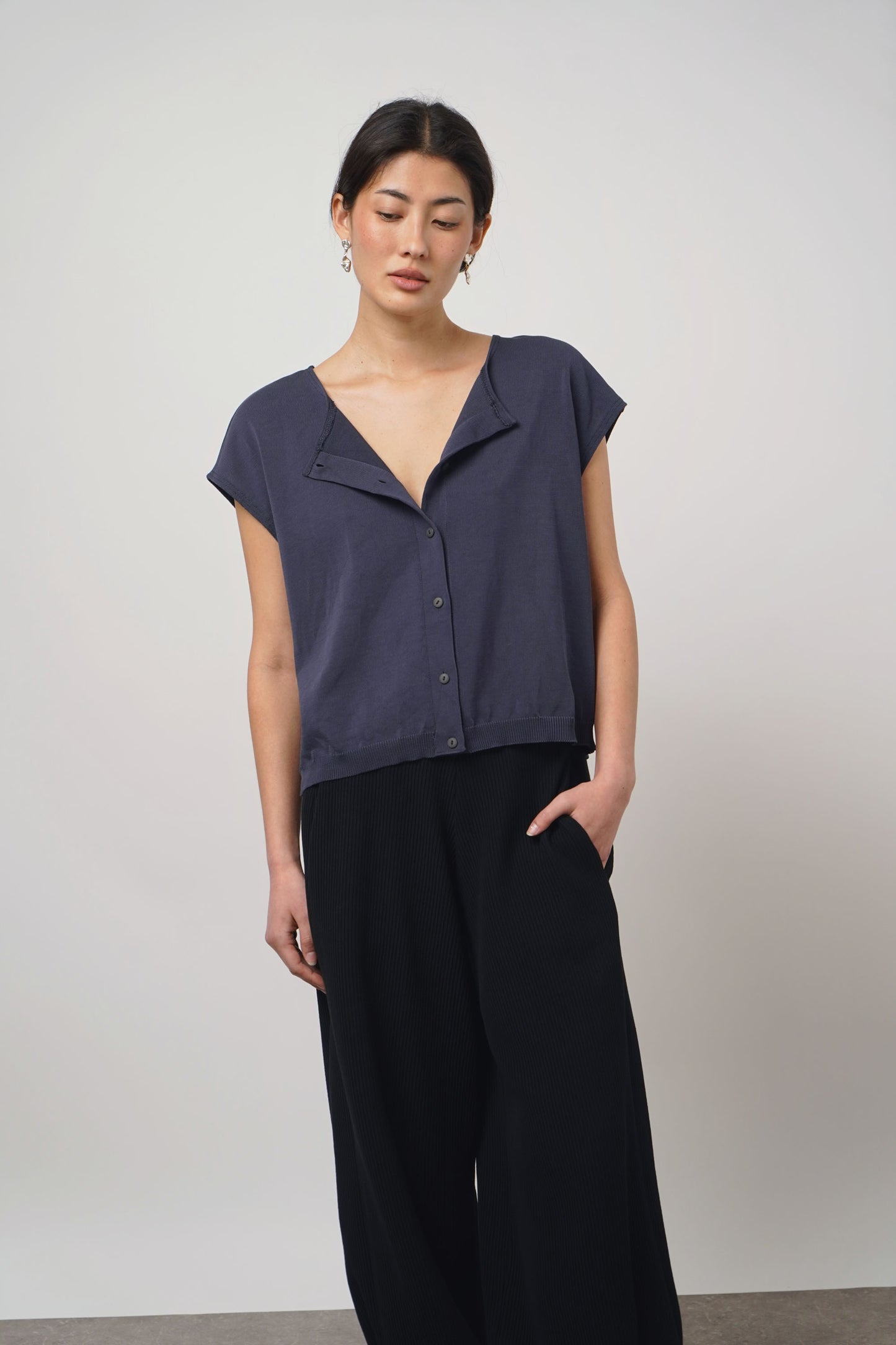 Shirt button | smokey blue