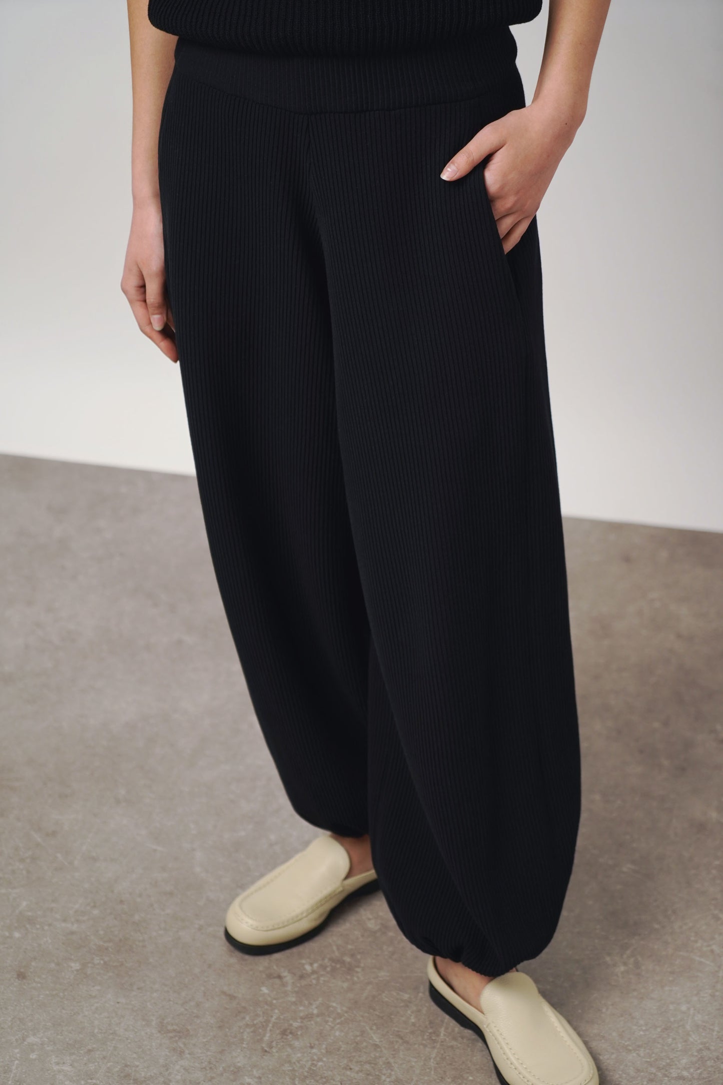 Pants rib | black