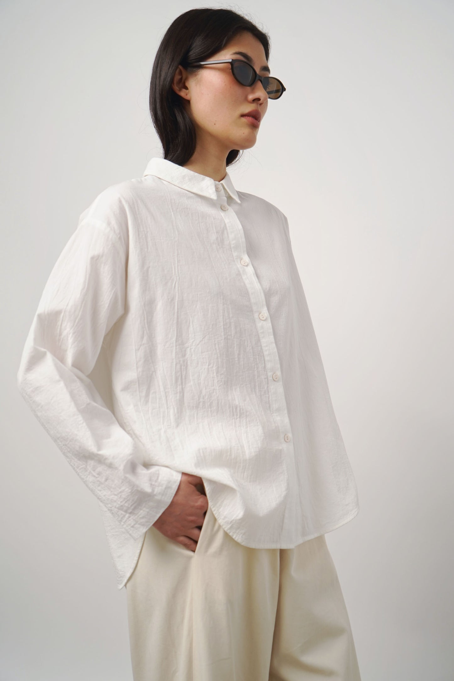 Blouse crinkle | offwhite