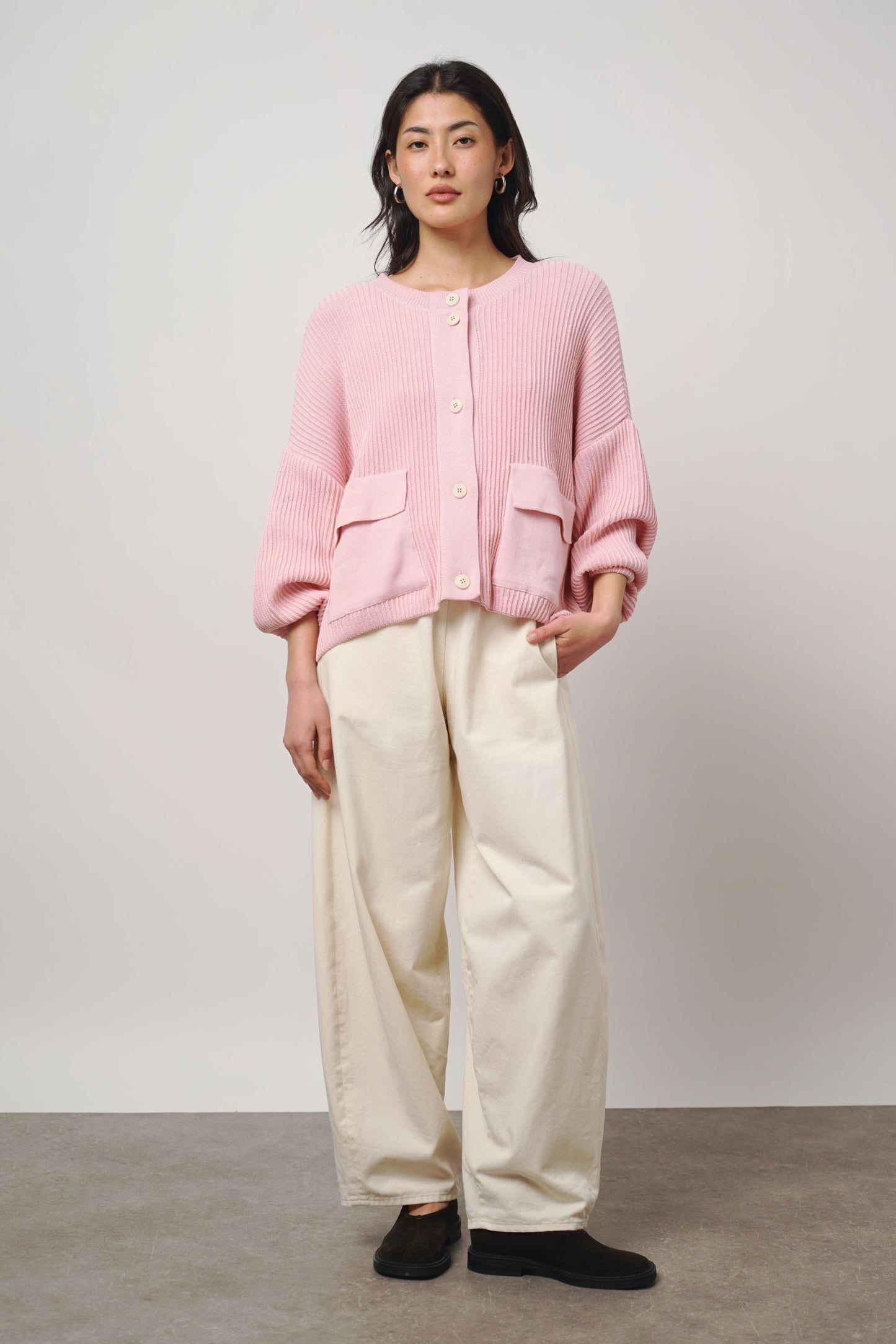 Cardigan pockets | rose