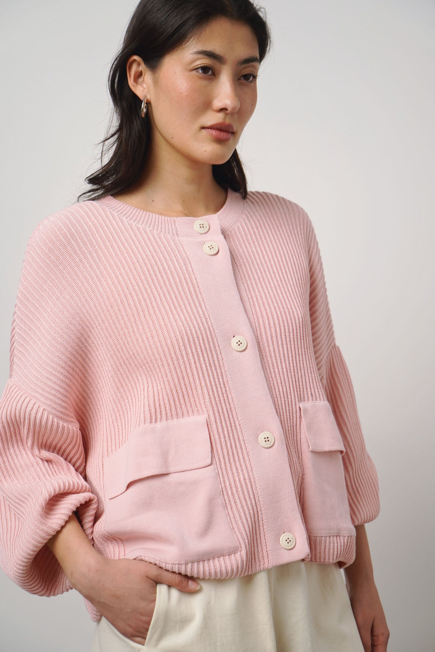 Cardigan pockets | rose