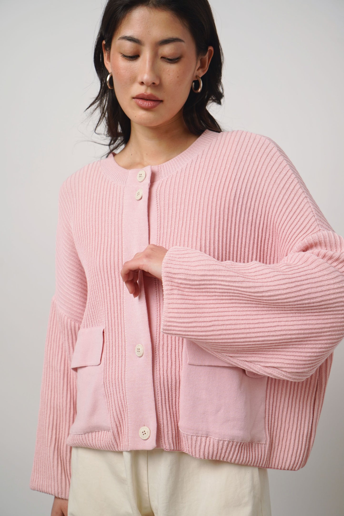 Cardigan pockets | rose