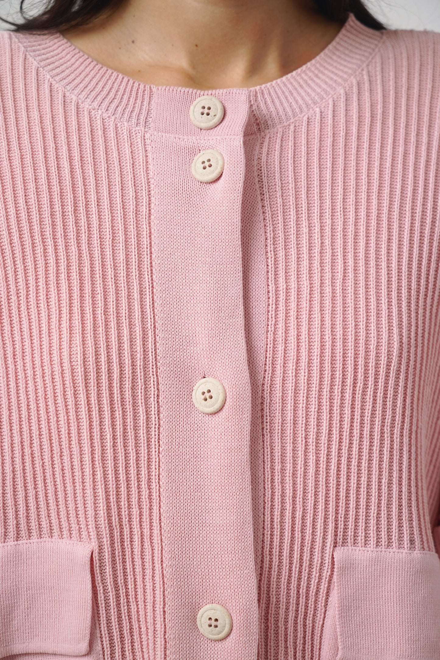 Cardigan pockets | rose