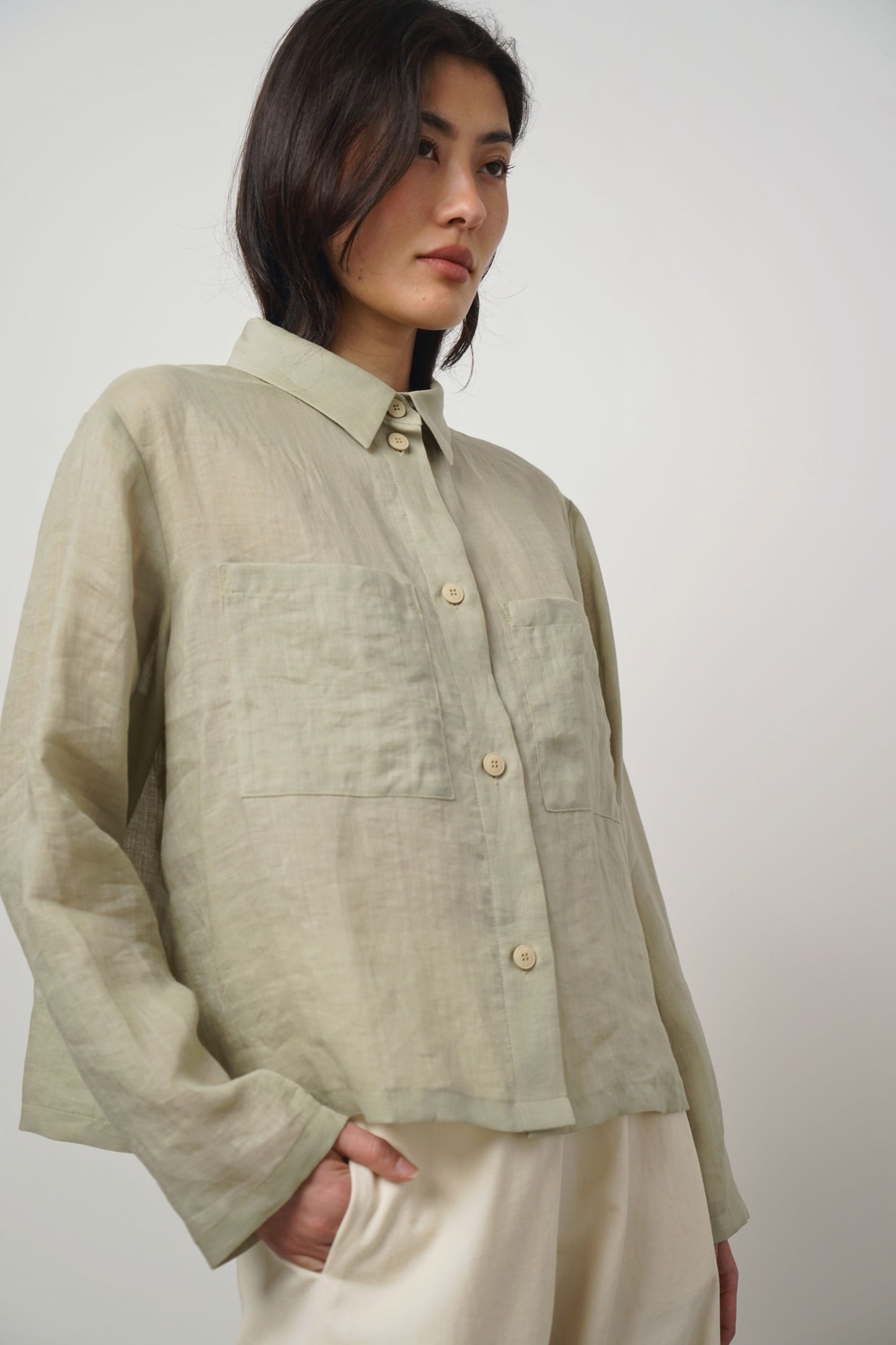 blouse linen | sage