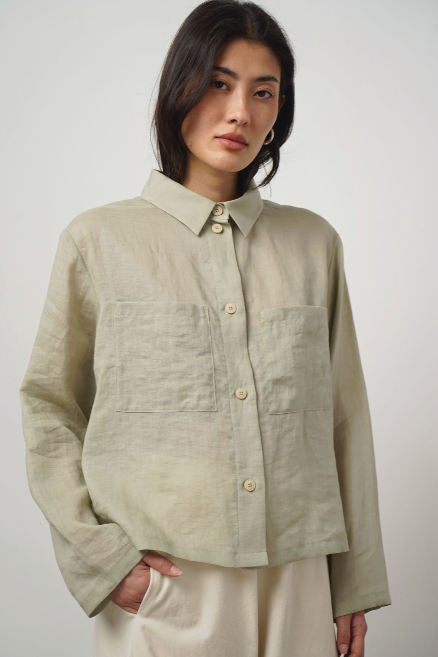 blouse linen | sage