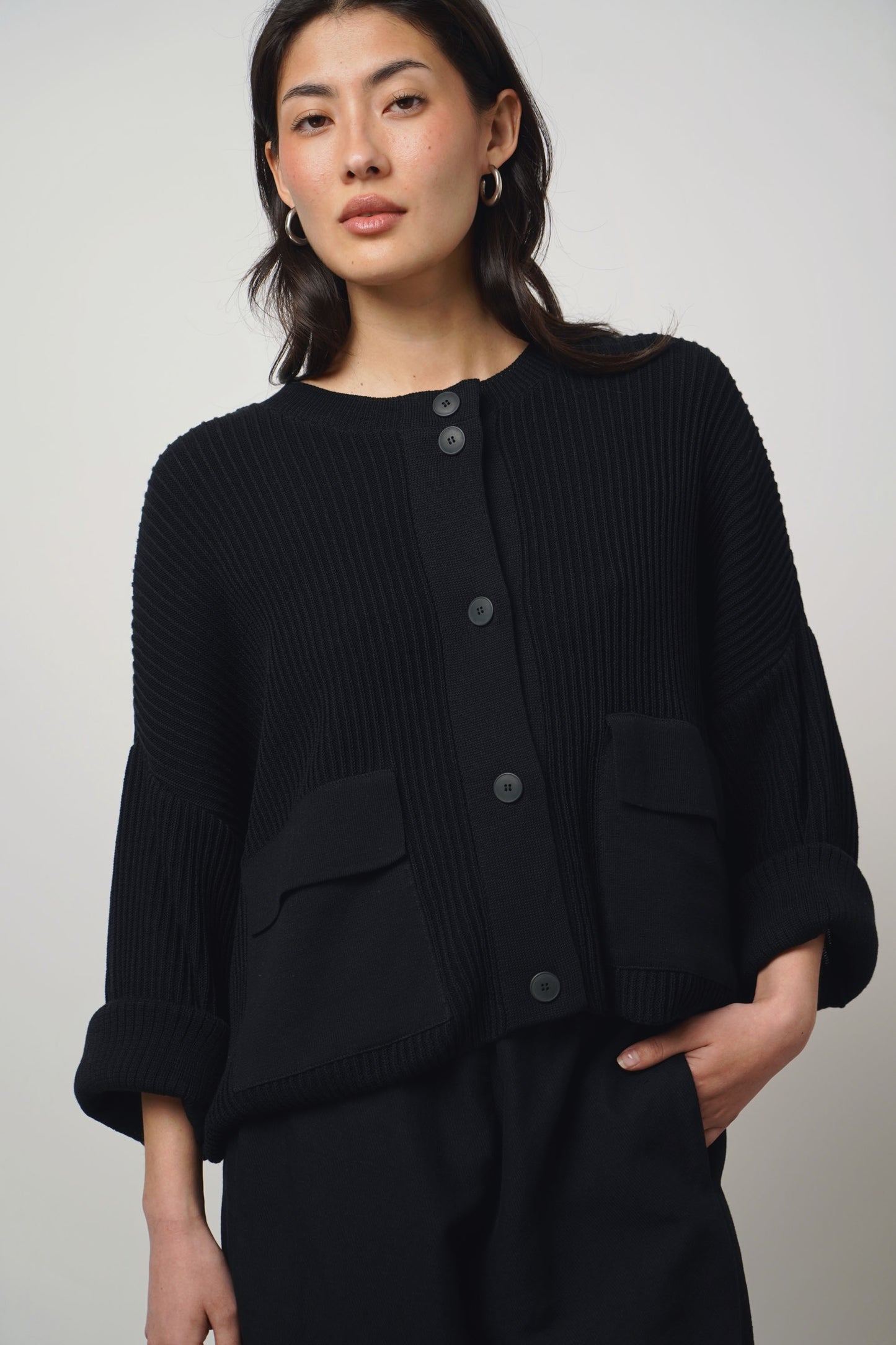 Cardigan pockets | black