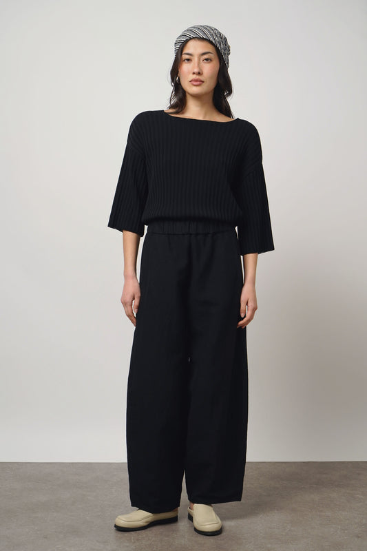 Pants wide | black