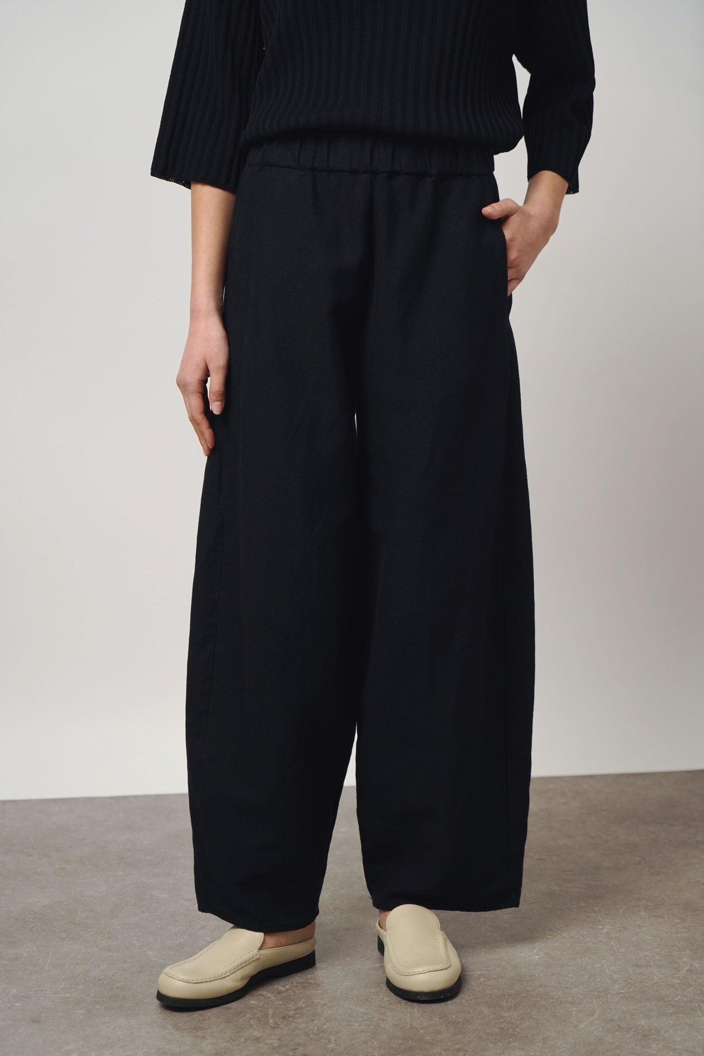 Pants wide | black