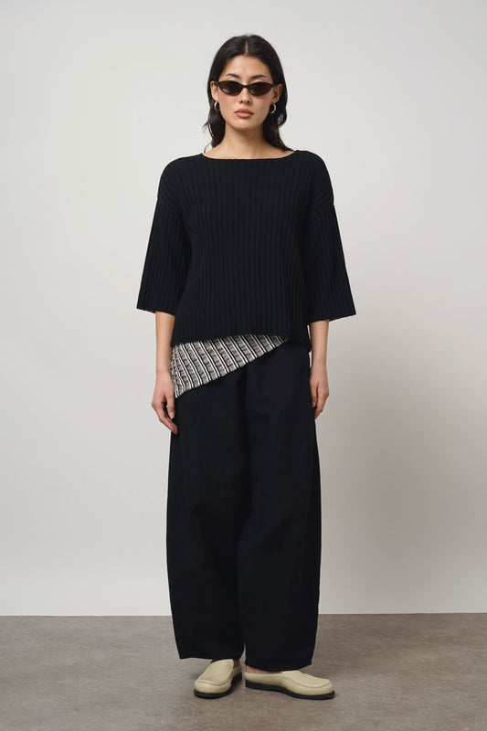 Pullover fine | black