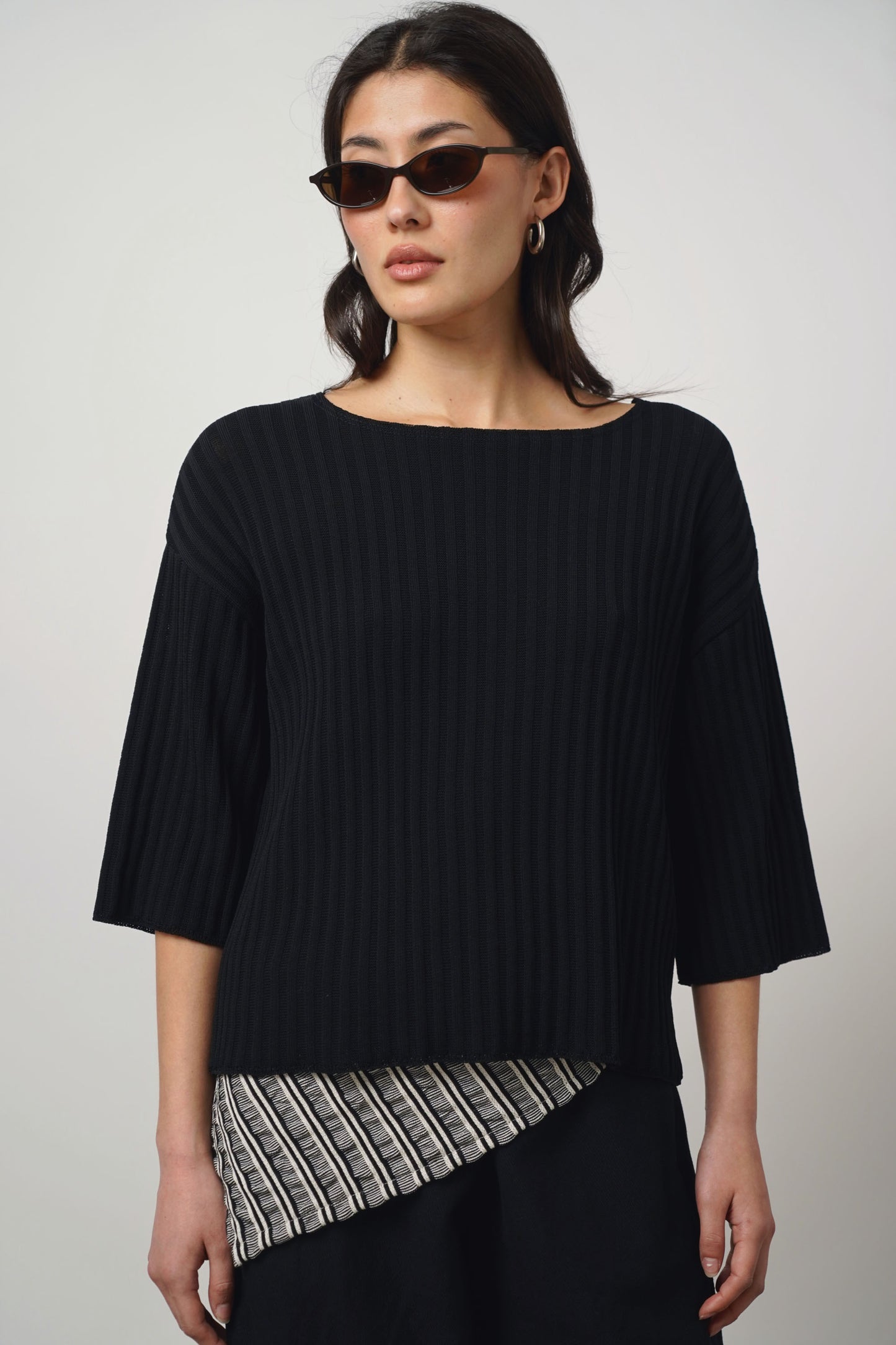 Pullover fine | black