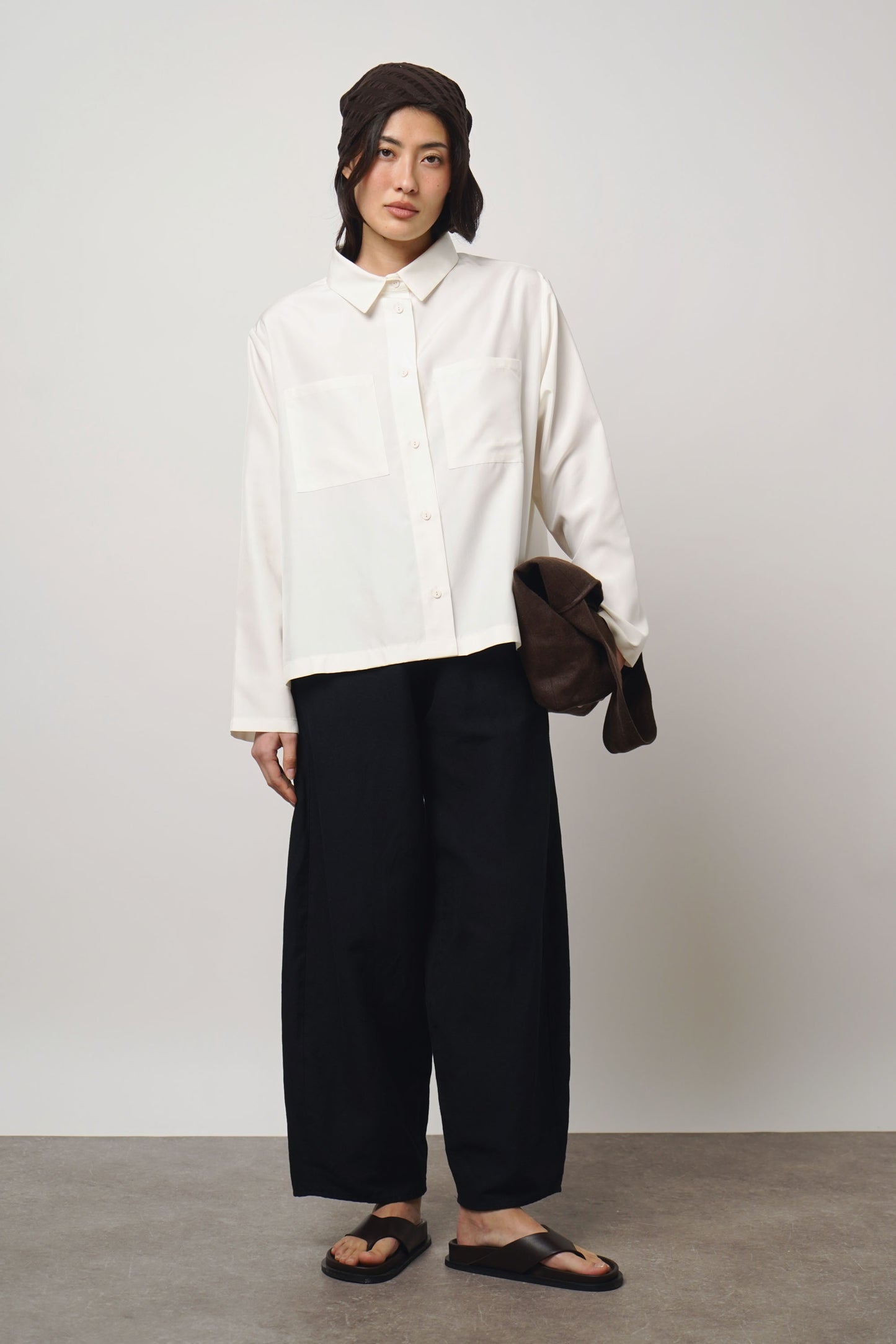 blouse silk | offwhite