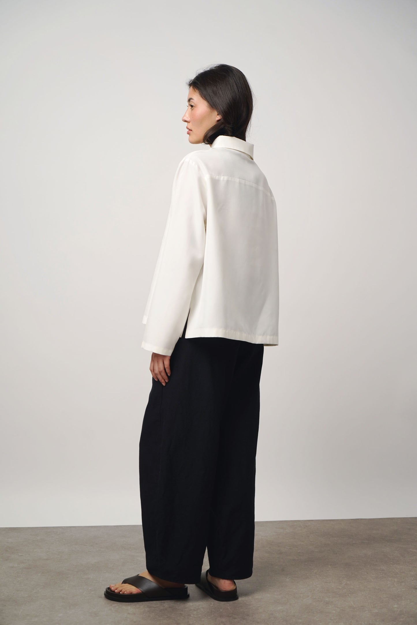 blouse silk | offwhite