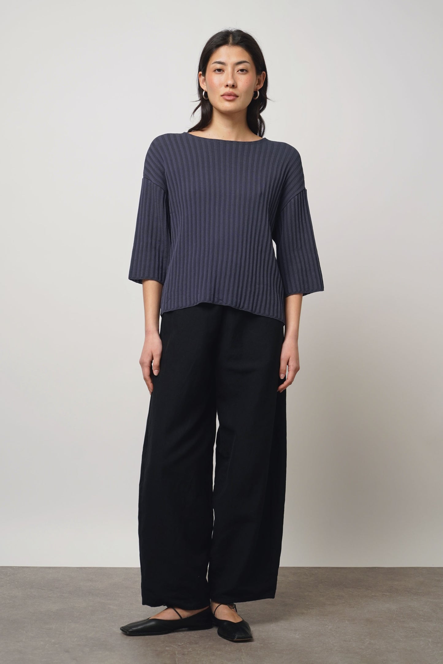 Pullover fine | smokey blue