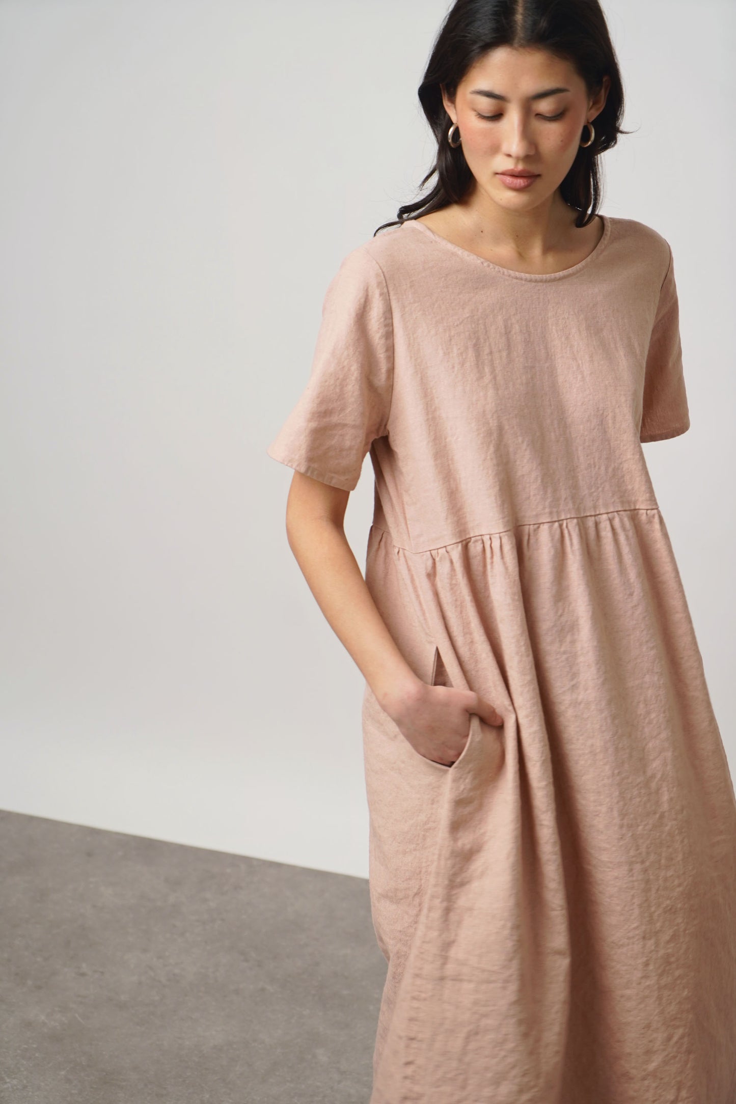 Dress linen | rose